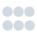 White And Blue Tattersall Pattern Print Coaster Set