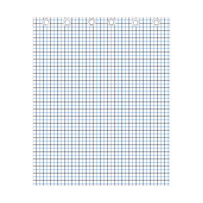 White And Blue Tattersall Pattern Print Curtain