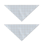 White And Blue Tattersall Pattern Print Dog Bandana