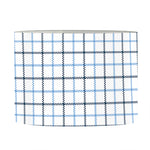 White And Blue Tattersall Pattern Print Drum Lamp Shade