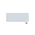 White And Blue Tattersall Pattern Print Extended Mouse Pad