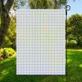 White And Blue Tattersall Pattern Print Garden Flag