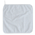 White And Blue Tattersall Pattern Print Hand Towel