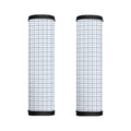 White And Blue Tattersall Pattern Print Handle Covers