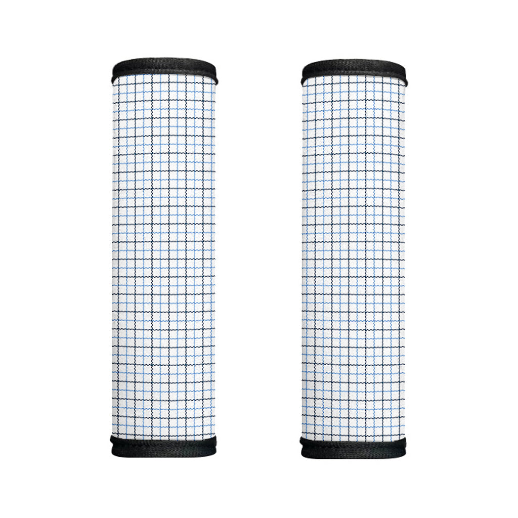 White And Blue Tattersall Pattern Print Handle Covers
