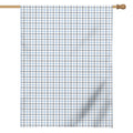 White And Blue Tattersall Pattern Print House Flag