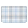 White And Blue Tattersall Pattern Print Indoor Door Mat