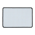 White And Blue Tattersall Pattern Print Kitchen Mat