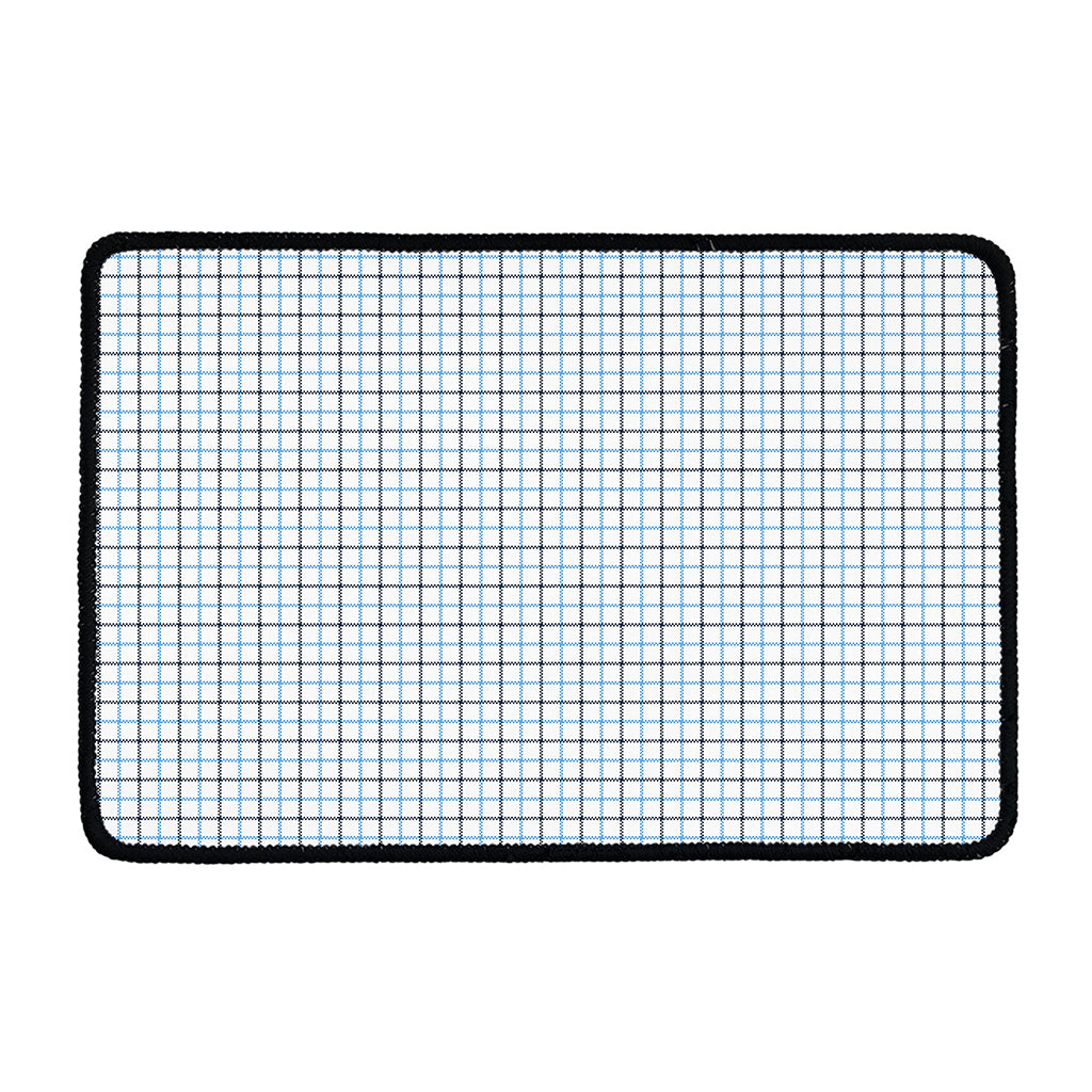 White And Blue Tattersall Pattern Print Kitchen Mat