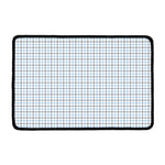 White And Blue Tattersall Pattern Print Kitchen Mat