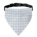 White And Blue Tattersall Pattern Print Over The Collar Dog Bandana