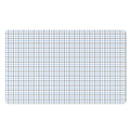 White And Blue Tattersall Pattern Print Polyester Doormat