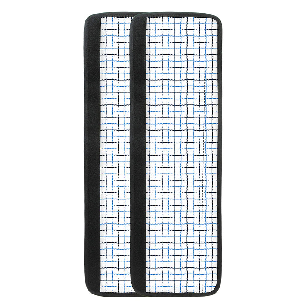 White And Blue Tattersall Pattern Print Refrigerator Handle Covers