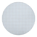 White And Blue Tattersall Pattern Print Round Blanket