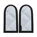 White And Blue Tattersall Pattern Print Skillet Handle Cover