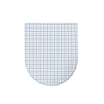 White And Blue Tattersall Pattern Print Toilet Lid Cover