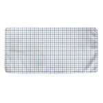 White And Blue Tattersall Pattern Print Towel