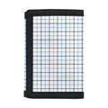 White And Blue Tattersall Pattern Print Trifold Wallet