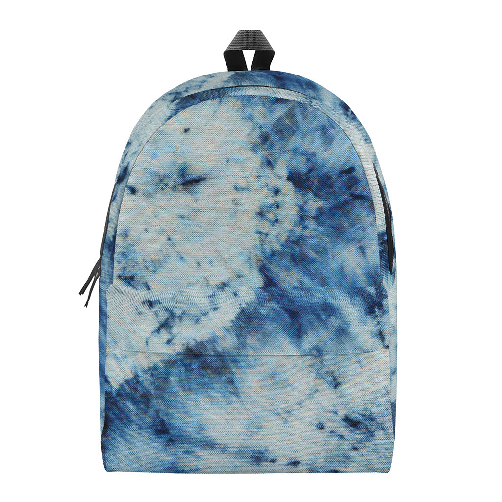 White And Blue Tie Dye Print Backpack