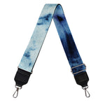 White And Blue Tie Dye Print Bag Strap