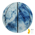 White And Blue Tie Dye Print Basketball