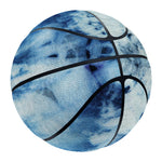 White And Blue Tie Dye Print Basketball