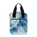 White And Blue Tie Dye Print Bible Tote Bag