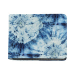 White And Blue Tie Dye Print Bifold Wallet
