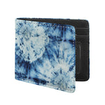 White And Blue Tie Dye Print Bifold Wallet