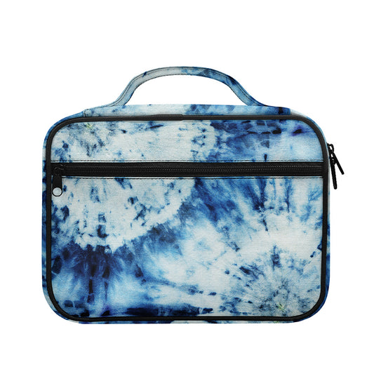White And Blue Tie Dye Print Briefcase Bible Bag