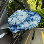 White And Blue Tie Dye Print Car Side Mirror Covers