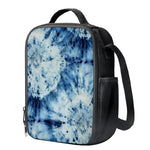 White And Blue Tie Dye Print Crossbody Lunch Bag