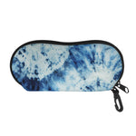 White And Blue Tie Dye Print Glasses Case
