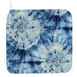 White And Blue Tie Dye Print Hand Towel