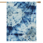 White And Blue Tie Dye Print House Flag