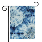 White And Blue Tie Dye Print House Flag