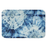 White And Blue Tie Dye Print Indoor Door Mat