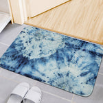 White And Blue Tie Dye Print Indoor Door Mat