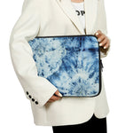 White And Blue Tie Dye Print Laptop Sleeve
