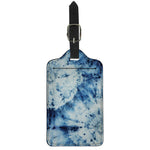 White And Blue Tie Dye Print Luggage Tag