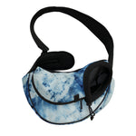 White And Blue Tie Dye Print Pet Sling Carrier