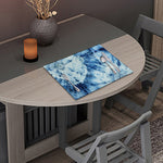 White And Blue Tie Dye Print Placemat