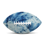 White And Blue Tie Dye Print Rugby Ball