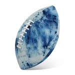 White And Blue Tie Dye Print Rugby Ball