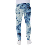 White And Blue Tie Dye Print Scuba Joggers