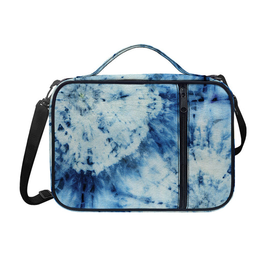 White And Blue Tie Dye Print Shoulder Strap Bible Bag
