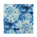 White And Blue Tie Dye Print Silk Bandana