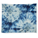 White And Blue Tie Dye Print Tapestry