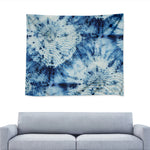 White And Blue Tie Dye Print Tapestry