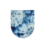 White And Blue Tie Dye Print Toilet Lid Cover
